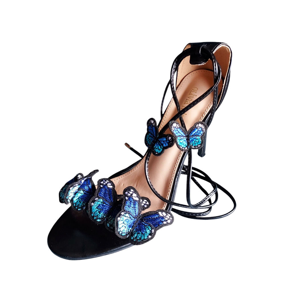 Olivia Miller Athalia Women's Whimsical Strappy Stiletto Sandal Butterfly Sz 10